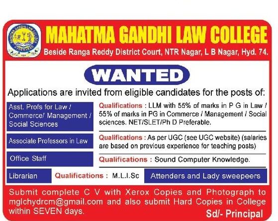 Mahatma Gandhi Law College Hyd