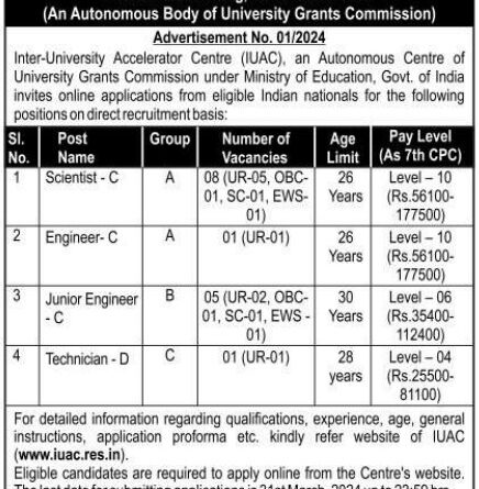 Inter University Accelerator Centre