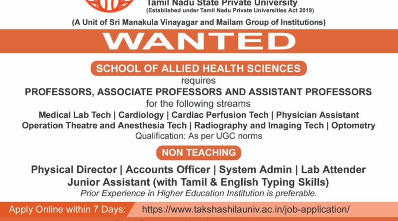 Takshashila University Villupuram