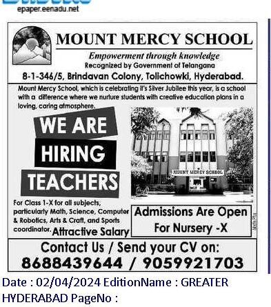 Mount Mercy School Hyderabad