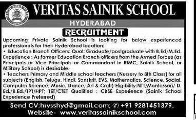 Veritas Sainik school Hyderabad