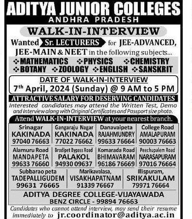 Aditya Junior College Andhra Pradesh