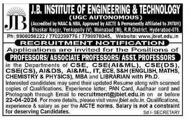 J.B. Institute of Engineering & Technology