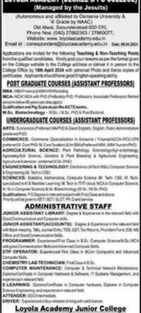 LOYOLA ACADEMY(DEGREE & PG COLLEGE)