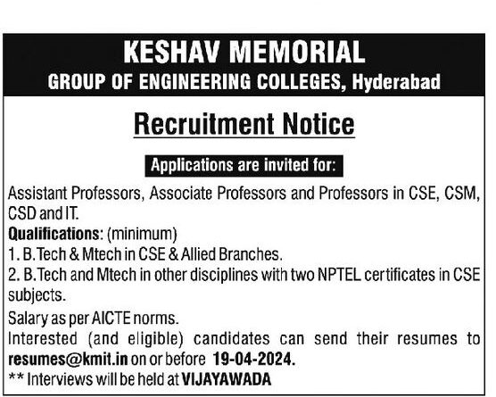 Keshav Memorial Group of Engineering Colleges