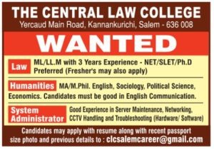 THE CENTRAL LAW COLLEGE