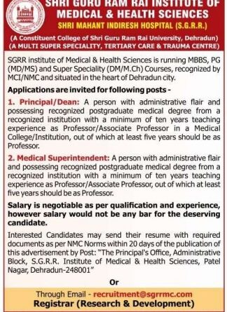 Shri Guru Ram Rai Institute Of Medical & Health Sciences
