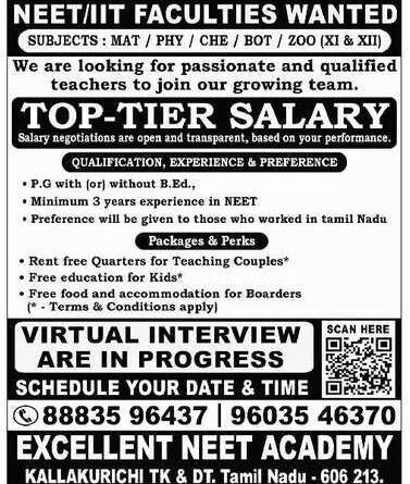 Excellent NEET Academy Tamil Nadu