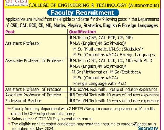 G Pullaiah College of Engineering and Technology
