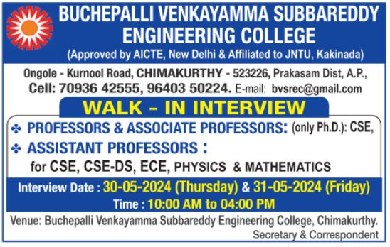 Buchepalli Venkayamma Subbareddy Engineering College