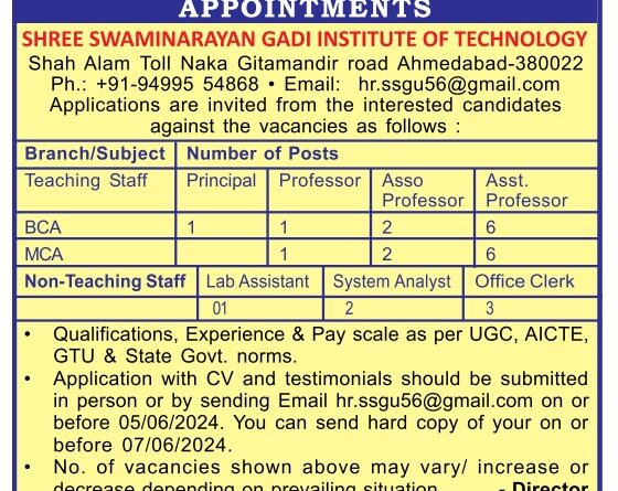 Shree Swaminarayan Gadi Institute of Technology