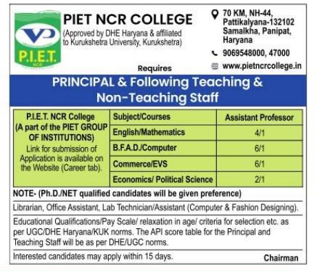 PIET NCR College Panipat